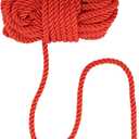 ZOENHOU 3 Pack 32 Feet 8 mm Red Soft Cotton Rope, Durable Thick Silk Rope