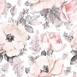 Floral Peel and Stick Wallpaper - Pink Vintage Peony/Rose/Leaf Self Adhesive Removable Wallpaper - Nursery Bedroom Mural Wall Decorative - 17.71'' X 236.2''