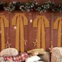 Aneco 12 Pieces Large Khaki Velvet Christmas Bows 35 x 16 Inch Christmas Swag Bow Pre Tied Fence Staircase Wreath Bows Holiday Tree Topper for Xmas Home Door Outdoor Decorations