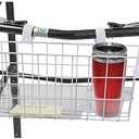 HealthSmart Durable Walker Accessories Basket For Walker | No Tools Needed | Secure Cup Holder & Tray | Walker Accessories Bag - Easy Installation Walker Basket For Folding Walker | 16x5.5x7 inches