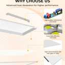 1x4 LED Flat Panel Light 6 Pack, Drop Ceiling Light for Office, Dimmable LED Ceiling Light, Selectable 20W/25W/30W/35W/40W, 3000K/3500K/4000K/5000K/6300K, ETL Listed, 1 Feet by 4 Feet