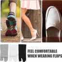 3 Pairs Mid-Tube Cotton Tabi Toe Socks Unisex Split Toe Socks for Men Women Comfortable Elastic Fit for Yoga Sports and Casual Wear