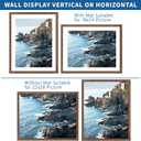 Hongkee 22x28 Frame Set of 2, Rustic Brown Wood Style - Display 18x24 Picture Frame with Mat or 22 x 28 Poster Frame without Mat, Wall Mounting Horizontal and Vertical