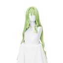 Anime Cosplay Wig 90cm Long Curly Hair Pale Green Synthetic Wigs for Women Halloween Party