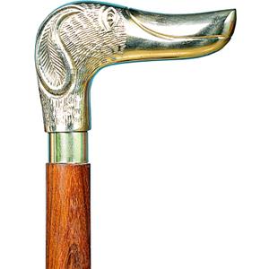 Brass Handle Wooden Walking Cane for Men Dog Walking Stick for Women