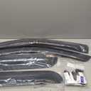 Large Rain Guards Window Visors for 2014-2018 Chevy Silverado & GMC Sierra 1500,2014-2018 Silverado & Sierra 2500 & 3500 Double Cab Truck Accessories Dark Smoke 4pcs with Thicker