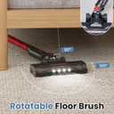 NEWBULIG Cordless Vacuum Cleaner, Lightweight Stick Vacuum for Home with Anti-Tangle and LED Lights, Powerful Rechargeable Wireless Cleaners for Hardwood Floors Carpet Pet Hair