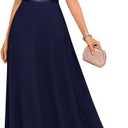 DRESSTELLS Womens Formal Dresses for Wedding Guest Prom Ruffle Sleeve Lace Maxi Dress Evening Gown 2026 (XX-Large, Navy)
