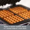 All-Clad Stainless Steel Waffle Maker 4 Section, Thick Belgium Waffle Makers, Upright Storage 1600 Watts, Nonstick, 6 Browning Levels, Dishwasher Safe