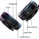 Wireless Bluetooth Headphones-Colorful Lights,Foldable,Bluetooth 5.0,10 m Range,Stereo Surround,Built-in Microphone,Comfortable affixed Ears (Black)