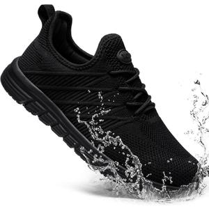 Slip Resistant Slip On Shoes for Women's Work Non Slip Sneakers Water Resistant Zapatos Antideslizantes para Mujer Food Service Chef Restaurant (Mystic Black, 7)
