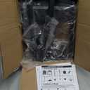 facka Adjustable TV Tray Table with Rounded Metal Corners, C-Shaped Snack Table for Couch, Sofa, Bed or Chair, Small Space Side Table for Eating, Dinner, or Laptop Use (15.8*11.8 inch)