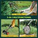 SakerPlus 24V Cordless Weed Wacker, Electric Grass Trimmer, 33" to 41"