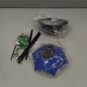 Garden Decor Solar Bird Feeder Frog, Frog Gifts Hummingbird Feeder Decorative Path Lights Yard Art Ornament Bird Feeder,Outdoor Solar Lights Frog Figurine Lights with Umbrella (Frog) (Blue)