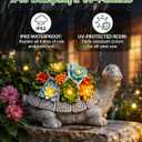 Nacome Solar Garden Outdoor Statues Turtle with Succulent and 7 LED Lights - Lawn Decor Statue for Patio, Balcony, Yard Ornament - Gifts for Mom Grandma Women