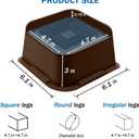 ANNKUT Bed Risers 3 Inch Heavy Duty, Furniture Risers for Bed Desk Table Sofa Couch,Oversized Bed Lifts Risers,Support up to 5000 Lbs(4 Pack Brown)