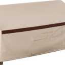 Patio Loveseat Covers Outdoor Furniture Waterproof Garden Deep Sofa Cover 62inch x 38inch x 35inch (L x W x H) Lawn 2-Seater Sofa Covers with Air Vent Beige & Brown