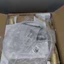 Nintiue Upgraded Modern Arc Dimmable Tall Standing Floor Lamp with Linen Shade, 1200 Lumens LED Bulb Included, for Living & Reading Room, Bedroom, Office & Nursery, Gold