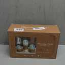 Flameless Pillar Candles with Remote, Moving Flame with Blue Hue, Coastal Decorative Battery Operated Candle Set for Farmhouse Beach Fall Decor, Party Wedding Xmas Bathroom Decor