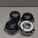 Stove Knob Safety Covers, for Knob Diameter Less Than 2.4", Dual Grip Safety Shield, Press Gas Stove Knob Locks, Creative Oven Lock Knob Covers for Child Safety, Black Color, Pack of 5