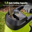 Yeryork Wood Chipper, 15-Amp 1.8" Cutting Capacity Electric Wood Chipper & Shredder with 45L Collection Bag, Efficient Mulcher for Easy Clean up, Ideal for Yard Waste and Branches
