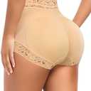 DERCA Butt Lifting Panties Padded Underwear for Women Booty Pads Butt Enhancer Lace Shapewear Panty M