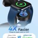 25W 3 in 1 Super Fast Charging Station for Apple MagSafe Charger, Wireless Magnetic Mag-Safe Charger Stand for iPhone 17 16 15 14 13 12 Apple Watch AirPods Series, 45W Adapter Included