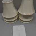 Wellmet Chandelier Shades, ONLY FOR CANDELABRA BULBS, Clip-on Fitter Lamp Shades, 3" X 6" X 5", 6 pcs Set