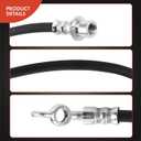 A-Premium Front Driver or Passenger Brake Hydraulic Hose Compatible with Select Lexus Models - GS200t 2016-2017, GS350 2013-2017, GS450h 2013-2016, RC200t 2017, RC350 2015-2017 - Replace# 9094702G56