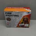 Fireman Costume for Kids, 10 Pcs Firefighter Costume with Toy Accessories Set, Fireman Role Play Outfit Toys, Kids Firefighter Dress Up Clothes, Halloween for Boys Toddlers Ages 3 4 5 6 7