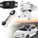 Engine Motor and Transmission Bracket kit Fit for Fiat 500 2012-2018, Auto Motor & Trans Mount Set # 9893 /68073217AC, 9895 /68073-029AC, 9876/ 68073483AD