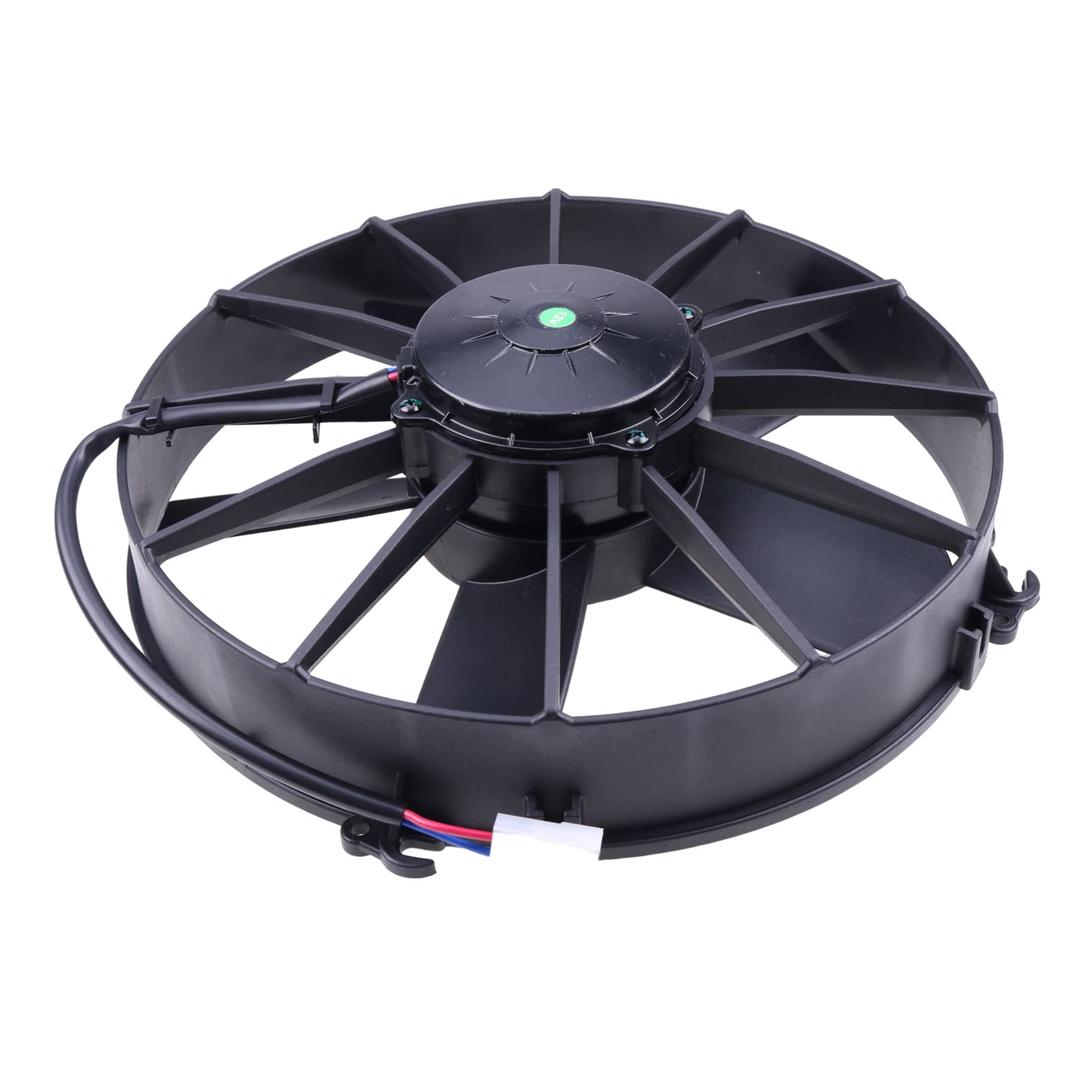 Puller Radiator Cooling Fan 30102038 Compatible with Spal 1640 CFM Paddle Blades 12In High Performance Straight Blade VA01-AP70/LL-36A