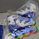 JIFAR Youth Children's Inline Skates for Kids, Adjustable Inlines Skates with Light Up Wheels for Girls Boys, Indoor&Outdoor Ice Skating Equipment Medium Size(2-5 US), Medium-blue