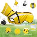 Mosucoirl Dog Raincoat Waterproof Raincoats for Dog Reflective Dogs Rain Jackets with Hood Hoodie Pet Rain Poncho Coat for Small Medium Large Dogs Puppies S-XXL (Yellow, XL)