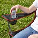 Oversized Camping Chairs Heavy Duty Outdoor Chair Support 400 Lbs, Black, Single Pack
