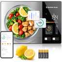 Smart Food Scale with Nutritional Calculator, Calorie Scale for Weight Loss, Free App for Scan, Nutrients Tracking, Food Preload, Color Display with 5 Units, Tare, Stainless Steel, 11lb, Black