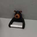 WD Willie Black Bear Holding Roll of Toilet Tissue Wall Mounted Toilet Paper Holder Rack 7.5"