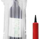 10 Packs Wine Bottle Travel Protector Bags, Monkkino Inflatable Bubble Cushion Wrap, Safety Choice for Glass Bottles in Transport with Luggage, Air Filled Packaging Sleeves with Pump