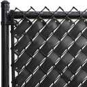 Chain Link Fence Privacy Tape 250 ft (40 SqFt) (Obsidian Black) for Gardening, Outdoor Wall, Balcony, Patio, Yard, Injury Prevention, Safety Fence Cover for Dog, Other Pet Hedge Slats