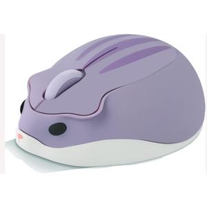 Wireless Mouse Cute Hamster Shape Less Noice Portable Mobile Optical 1200DPI USB Mice Cordless Mouse for PC Laptop Computer Notebook MacBook Kids Girl Boy Men Women Adults School Office Gift (Purple)