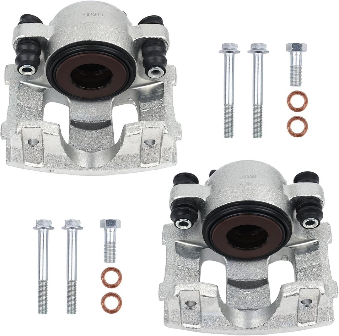 Autoround 184340 184339 Front Disc Brake Caliper Assembly fit for Jeep Cherokee 1990-2001/ Wrangler 1990-2006/ Grand Cherokee 93-98/ TJ 97-26/ Wagoneer/Comanche/Grand Wagoneer