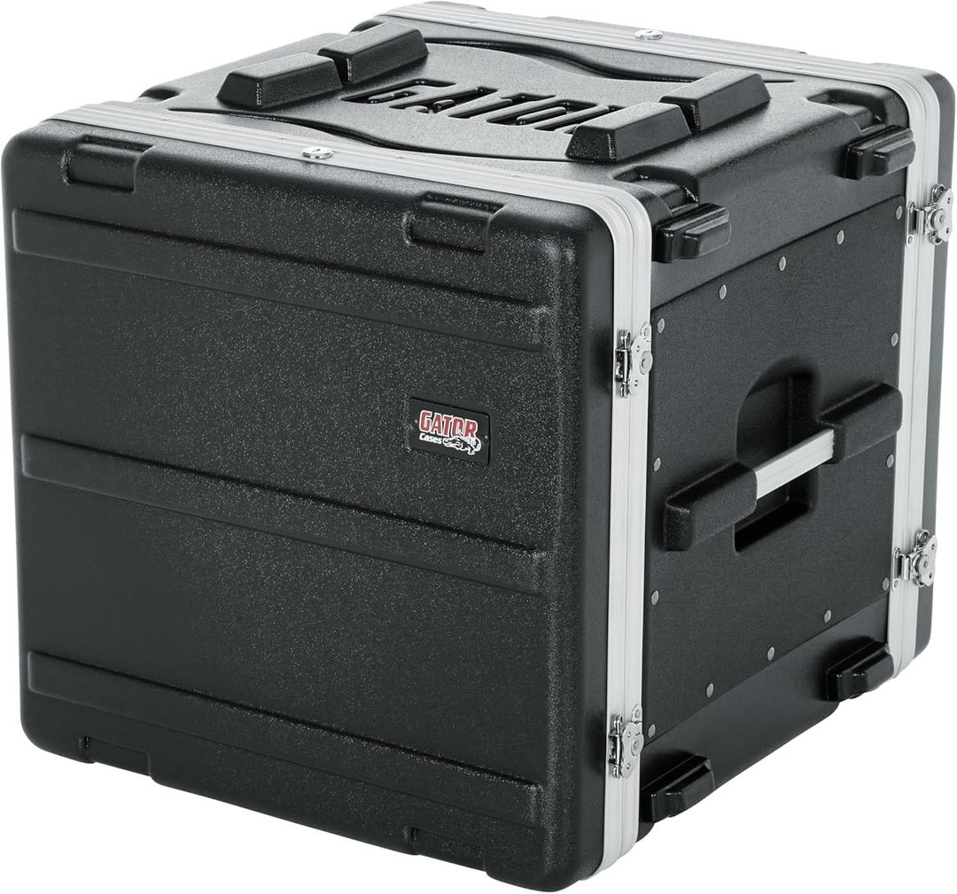 Gator Lightweight Molded 10U Rack Case with Heavy Duty Latches; Standard 19.25' depth, 10U (GR-10L)