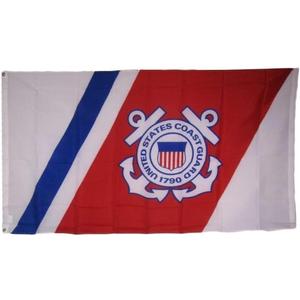 MWS 3x5 USCG United States Coast Guard Anchors Crest Emblem Seal Flag 3'x5' Super Polyester Nylon Double Stitched Fade Resistant Premium Quality