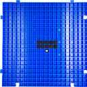 Stained Glass Cutting Mat12" x 12" Solid Bottom Grid Mat Glass Cutting Tools, Blue, 1 Pack