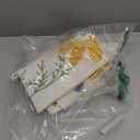 Embroidered Throw Pillow Cover Boho Beige Yellow 2PCS Pillow Covers for Couch Sofa Cotton Linen Daisy Floral Bohemian Pillow Covers 3D Big Flowers Botanical Pillowcase Covers 18x18 Inch