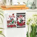 Artoid Mode Diamond Plaid Jockey Horse Racing Rose Kentucky Kitchen Towels Dish Towels, 18x26 Inch Seasonal Decoration Hand Towels Set of 2