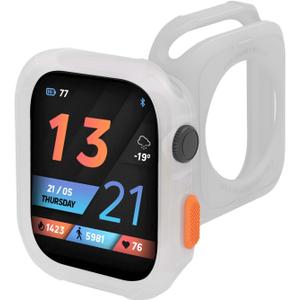 3 x Rugged Cover Compatible with Apple Watch Case 45mm 44mm Series 9/8/7/6/5/4/SE, Apple Watch Case Soft Flexible TPU Shockproof Protective Bumper Cover for iWatch 45mm 44mm (Clear)