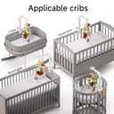 TUMAMA Crib Mobile with Music and Lights, Baby Mobile Cute Bee Crib Toys Hanging, Remote Control Nursery Mobiles for Bassinet, Rotation, Starlight Projection and Lullabies for Babies