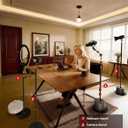 IFOOTAGE Round Base Monopod A300, 60" Camera Tripod Monopod Aluminum Studio Light Stand with 1/4'' & 3/8'' Screw/Light Adapter for Camera, Tripod Head, RingLight, Streaming, Interview, Payload 22lb