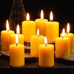 Beeswax Votive Candles 24 Pack Votive Candles Bulk,11-12 Hours Burn Time Unscented Votive Candles,100% Pure Bees Wax Candles Natural Beeswax Candle Small Beeswax Candles for Prayers Relax24 Pack, 1.37x1.85 IN
